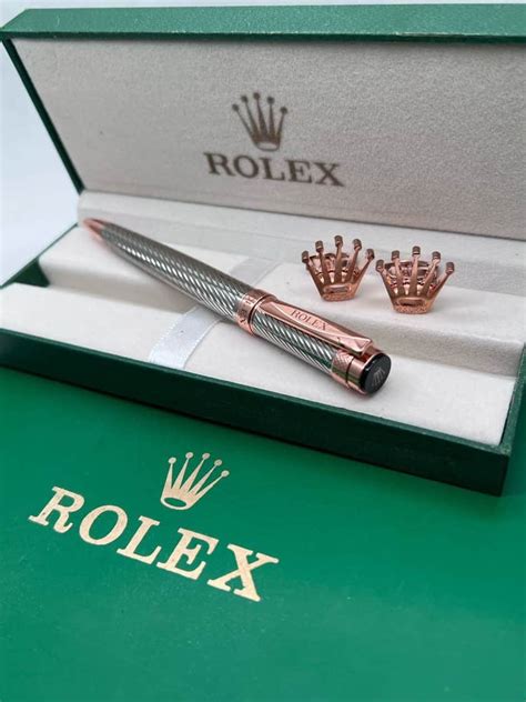 rolex pen gift cufflink|rolex cufflinks price.